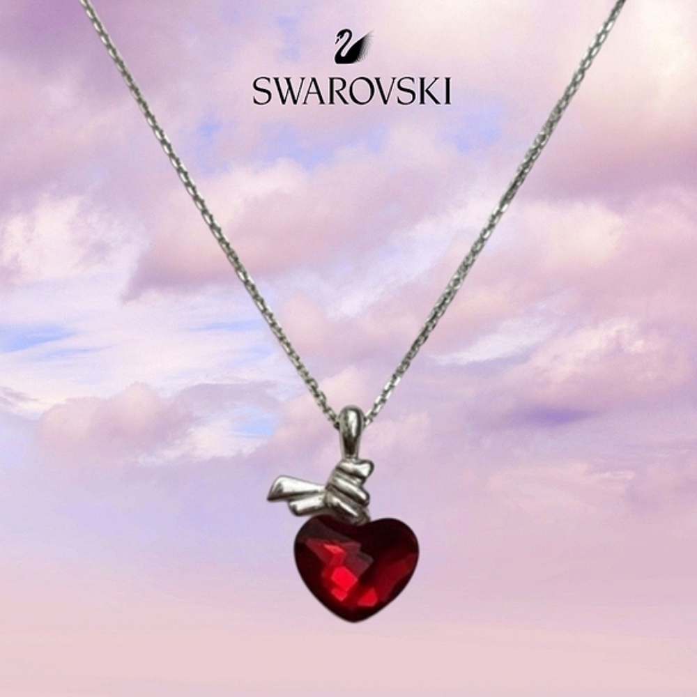 Swarovski Red Crystal Ties Of Love Necklace